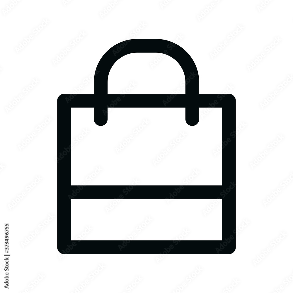 Vector shopping bag, gift paper bag linear icon, present hand bag outline vector icon with editable stroke Vector shopping bag, gift paper bag linear icon, present hand bag outline vector icon with editable stroke