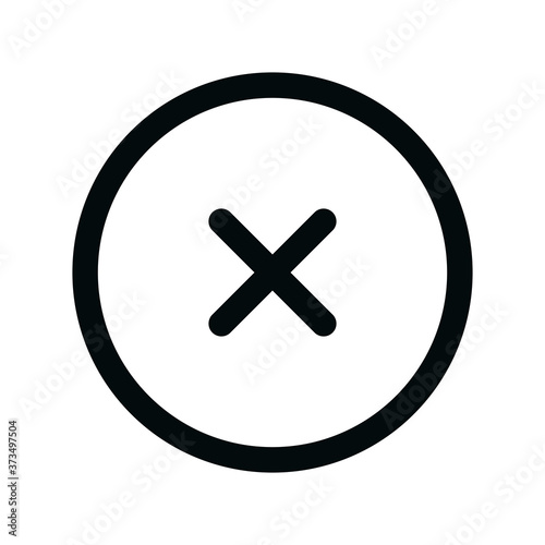 Incorrect isolated icon, cancel button linear icon, close window button outline vector icon with editable stroke
