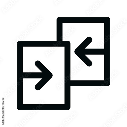 Compare isolated icon, product comparison linear icon, online store comparison of characteristics outline vector icon with editable stroke