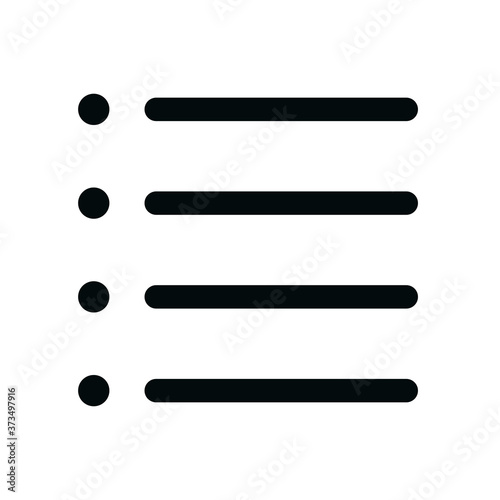 Price list isolated icon, catalog display type linear icon, horizontal lines with dots outline vector icon with editable stroke