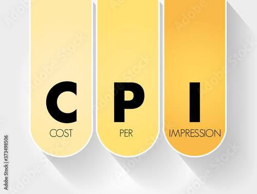 CPI - Consumer Price Index acronym, business concept background