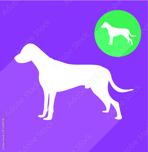 Labrador  dog silhouette