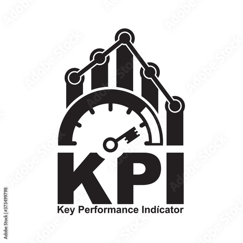 Key performance indicator icon isolated on white background vector illustration.