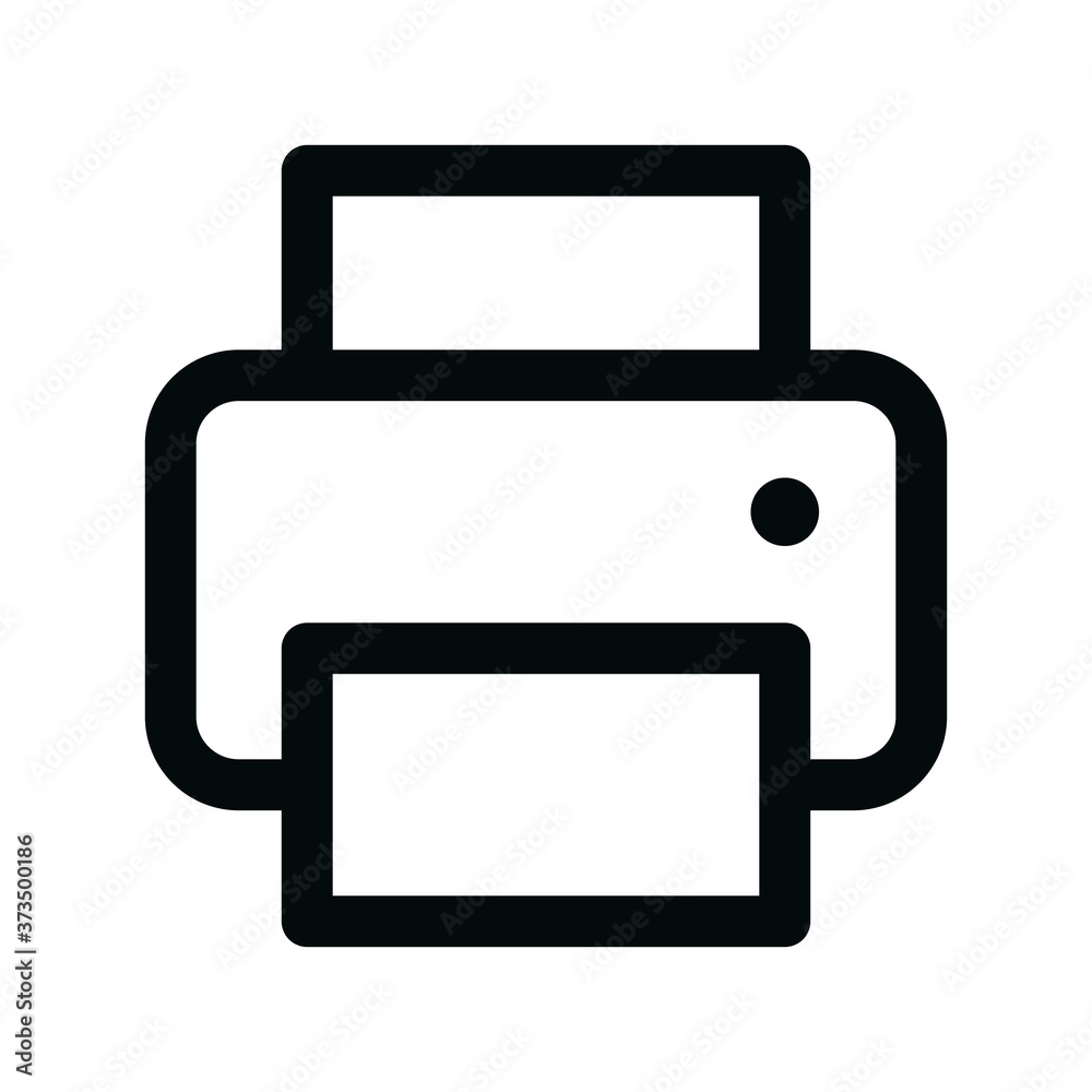 Print doc isolated icon, printing page linear icon, office printer outline vector icon with editable stroke Print doc isolated icon, printing page linear icon, office printer outline vector icon with editable stroke