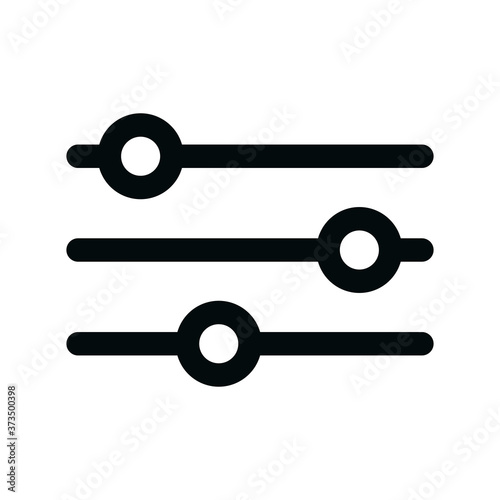 Web site sliders isolated icon, online store options and parameters linear icon, online shop filter outline vector icon