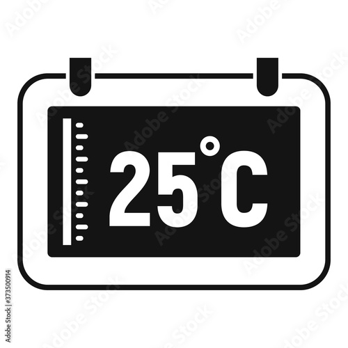 Digital tablet temperature control icon. Simple illustration of digital tablet temperature control vector icon for web design isolated on white background