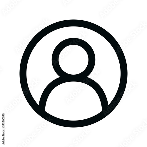 User circle isolated icon, user round outline vector icon with editable stroke