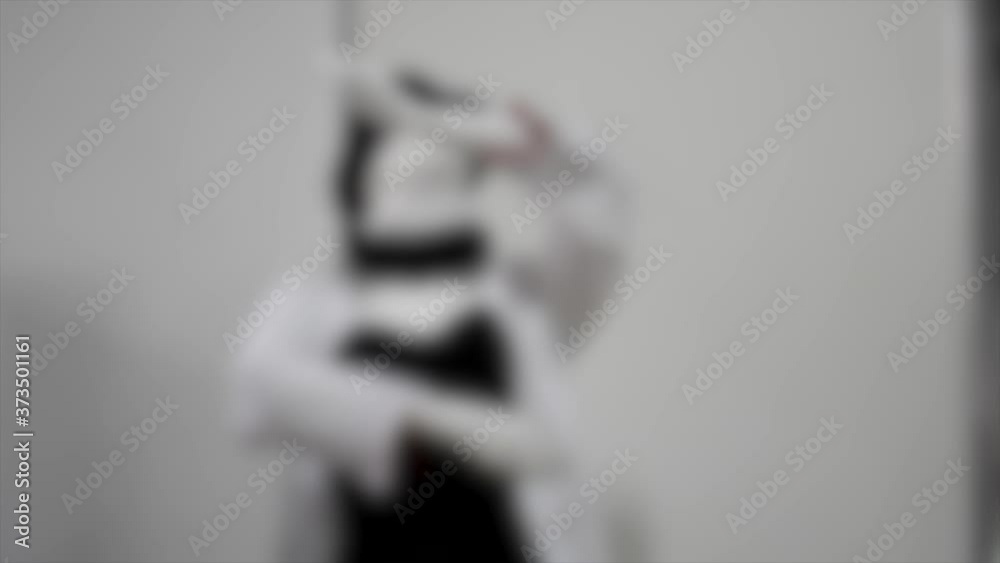 Blurred background. moving mannequin in clothes for sale Blurred background. moving mannequin in clothes for sale