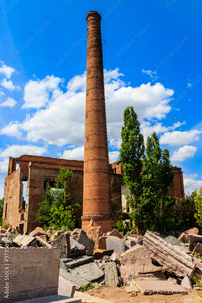 Ruins of the old abandoned factory