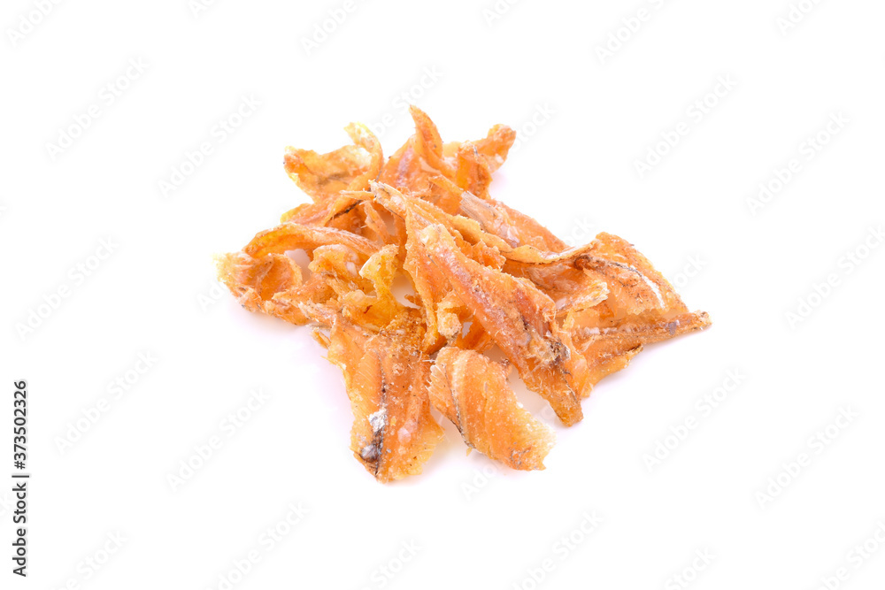 Crispy fish on white background Crispy fish on white background