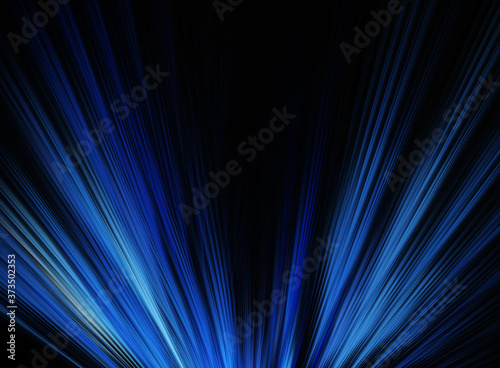 Abstract background with fractal blue divergent rays