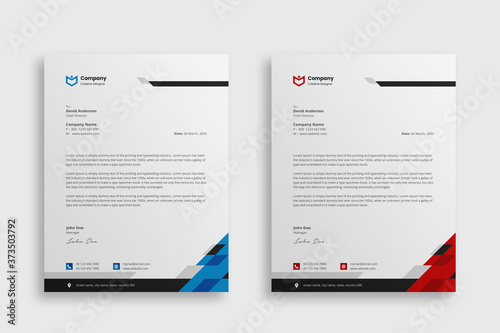 Abstract Corporate Business Style Letterhead Design Vector Template For Your Project. Simple And Clean Print Ready Design, Elegant Flat Design Vector Illustration.