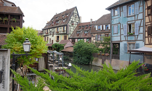 Colmar, France on july 20, 2020  Petite Venice, water canal and traditional half timbered houses. Colmar is a charming town in Alsace, France. © michaklootwijk