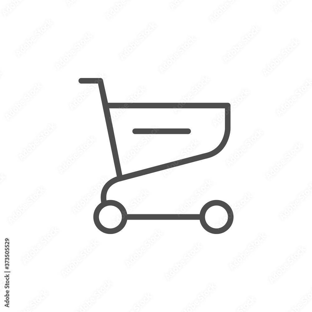 Shopping cart line outline icon Shopping cart line outline icon