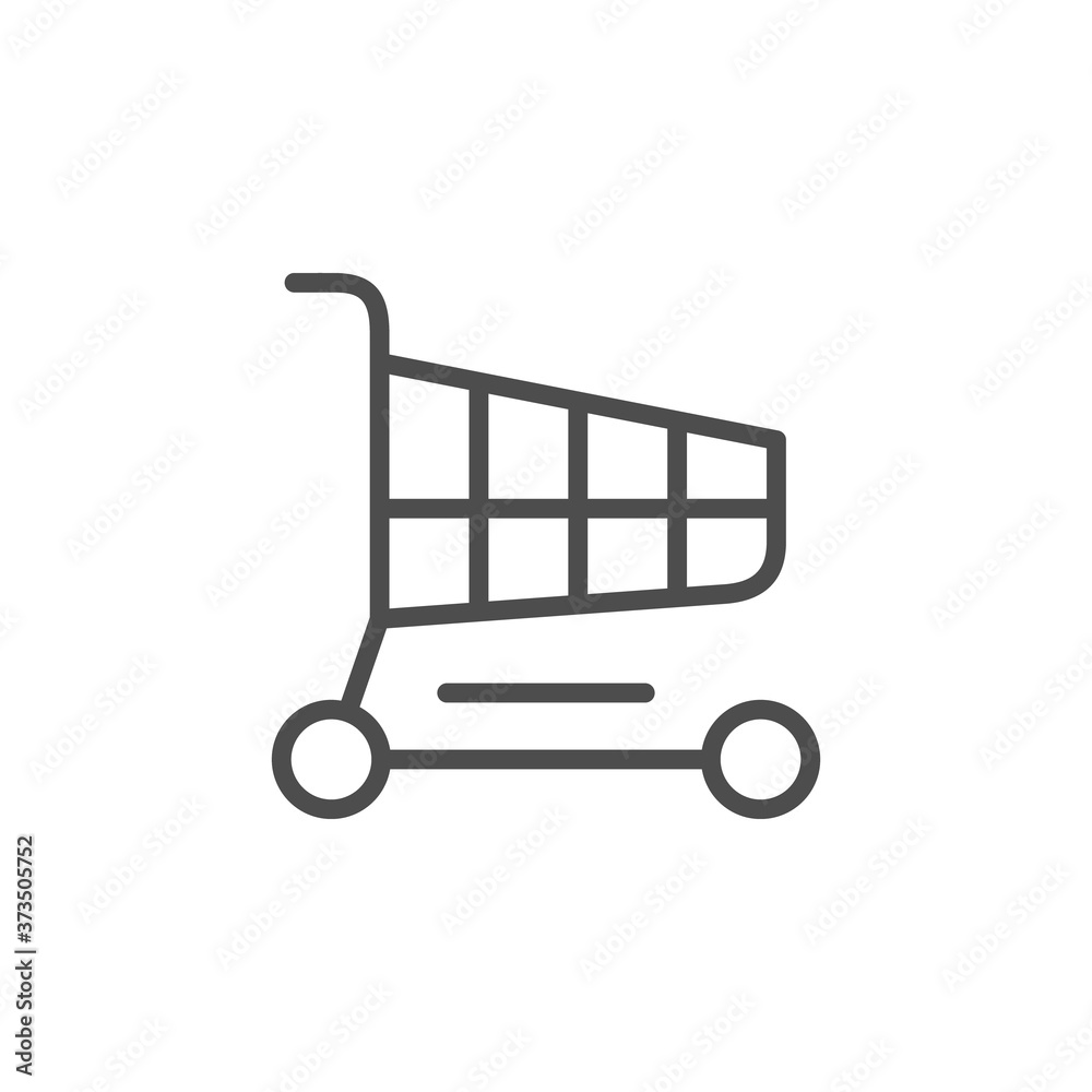 Shopping cart line outline icon Shopping cart line outline icon