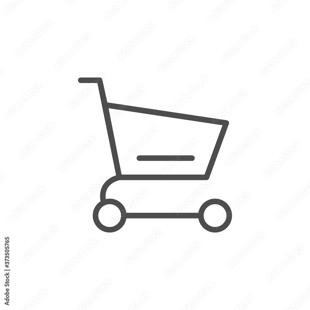 Shopping cart line outline icon Shopping cart line outline icon