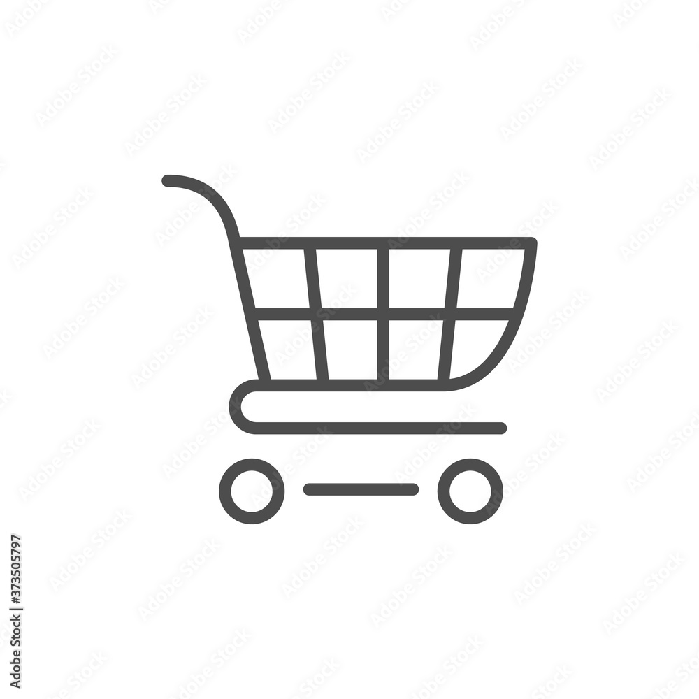 Shopping cart line outline icon
