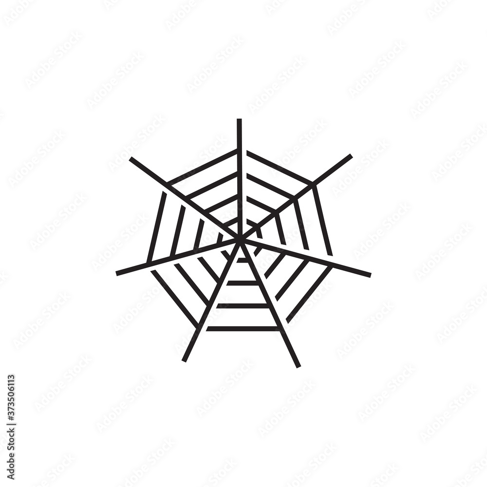 Spiderweb icon logo design template Spiderweb icon logo design template