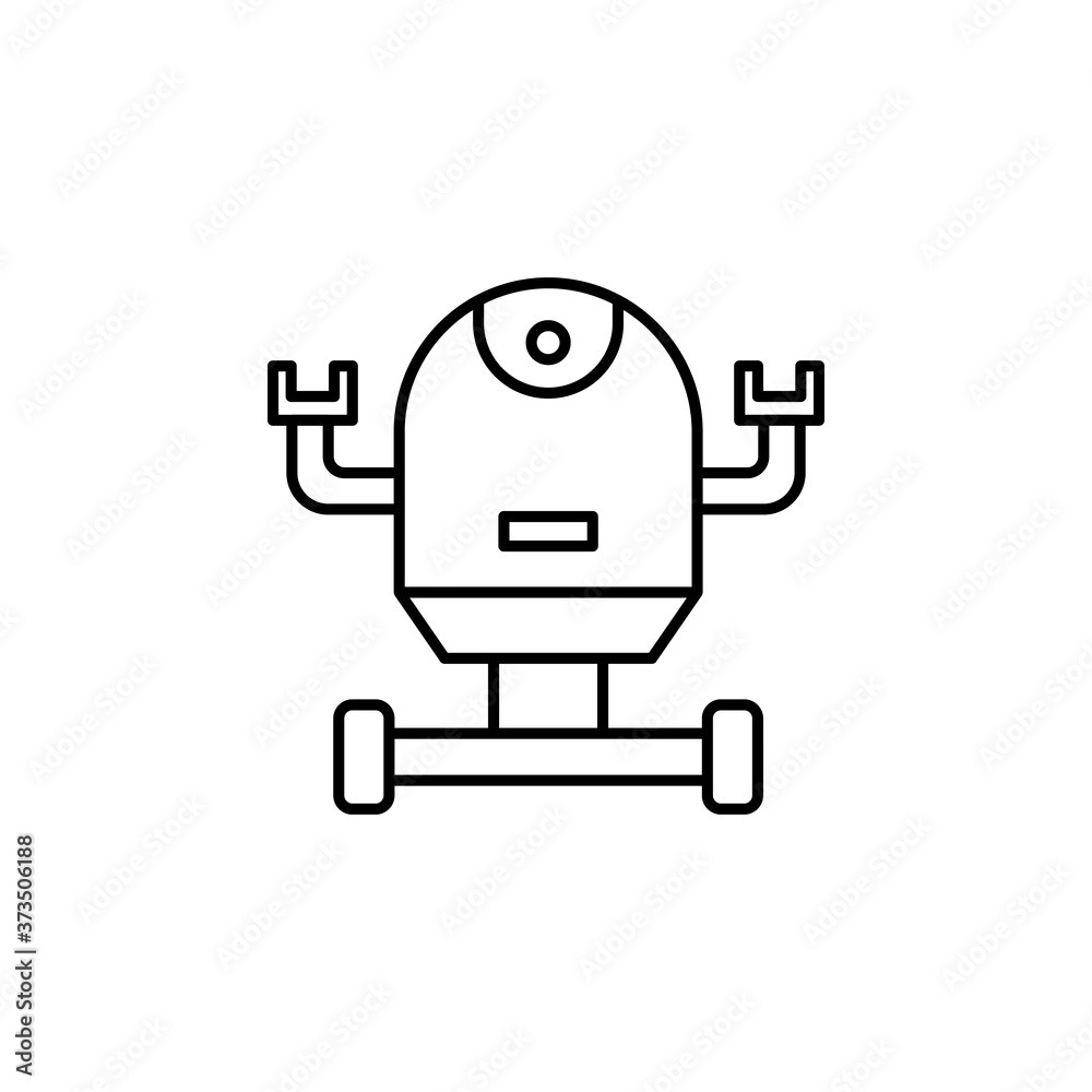 space robot line icon. Signs and symbols can be used for web, logo, mobile app, UI, UX space robot line icon. Signs and symbols can be used for web, logo, mobile app, UI, UX