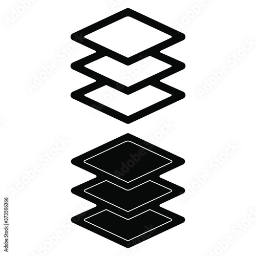 Platform laye ricon vector logo, black and white version photo
