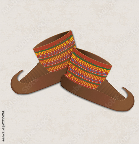 Obraz na plátně Opanak Serbian Shoe
