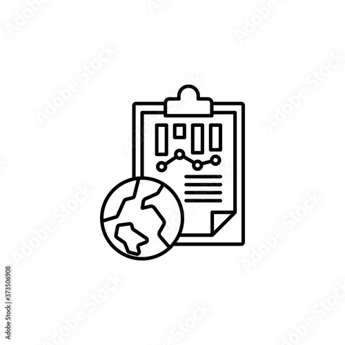 report line icon. Signs and symbols can be used for web, logo, mobile app, UI, UX