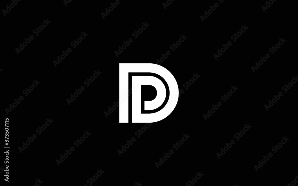 Alphabet letters monogram icon logo DP or PD Alphabet letters monogram icon logo DP or PD