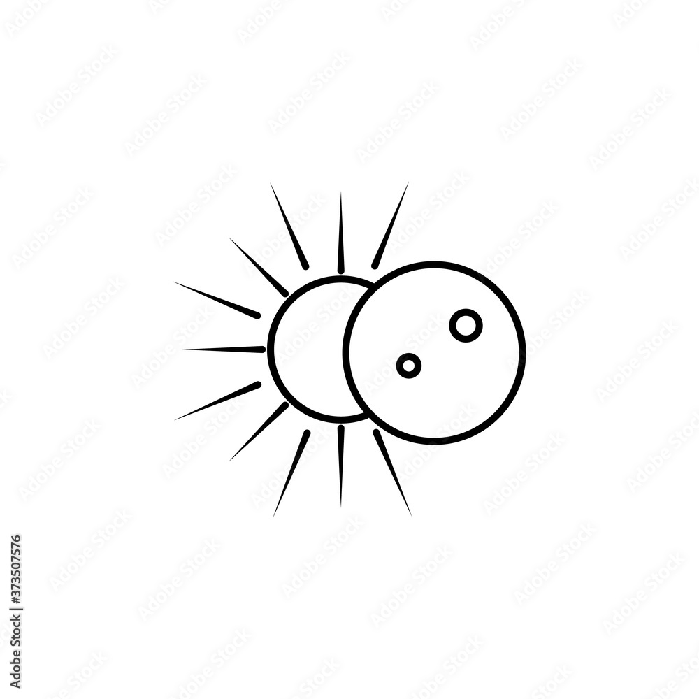 eclipse line icon. Signs and symbols can be used for web, logo, mobile app, UI, UX eclipse line icon. Signs and symbols can be used for web, logo, mobile app, UI, UX