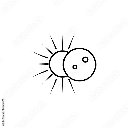 eclipse line icon. Signs and symbols can be used for web, logo, mobile app, UI, UX