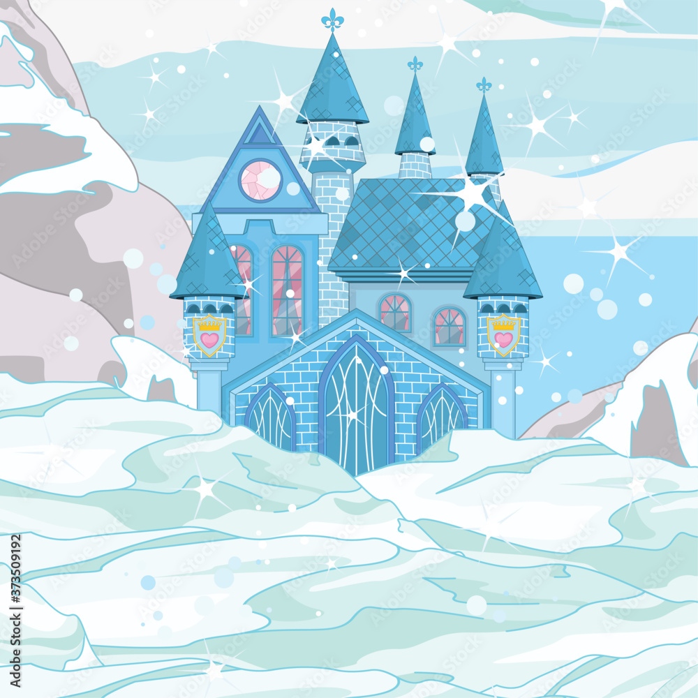 Snow Queen Winter Palace Stock Vector | Adobe Stock