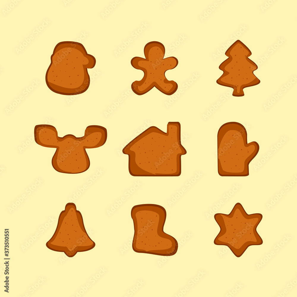 Gingerbread cookies vector icon Gingerbread cookies vector icon