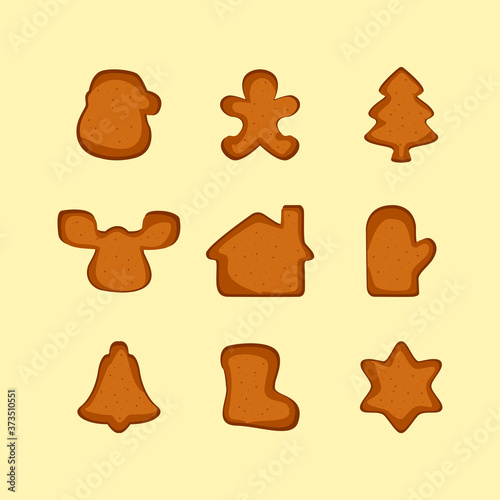 Gingerbread cookies vector icon 