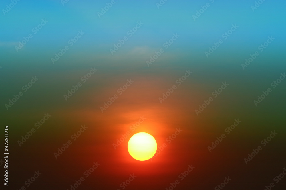 blue orange yellow red silhouette sky in sunset back on cloud blue orange yellow red silhouette sky in sunset back on cloud