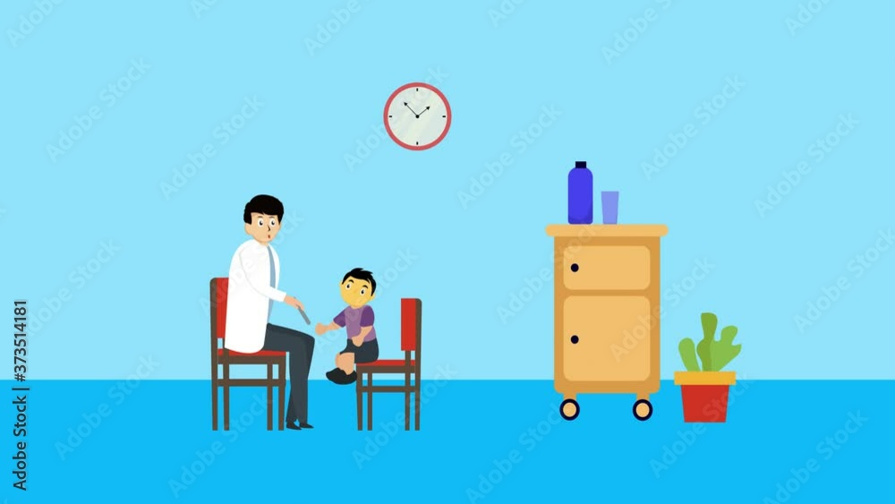Male doctor checking mouth of his little patient Male doctor checking mouth of his little patient