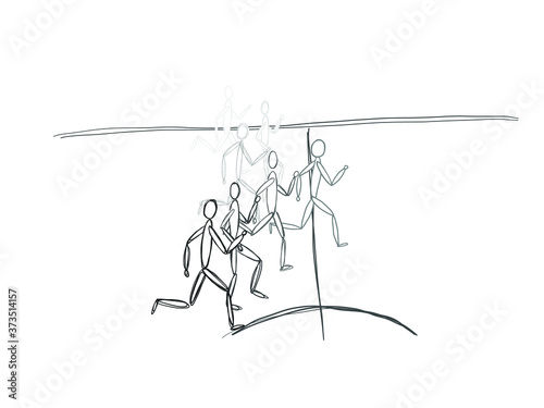 figures running