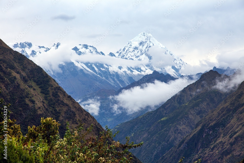 Mount Salkantay or Salcantay Andes mountains Peru