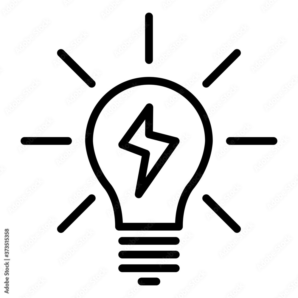 Luminous lights of lamp icon