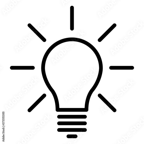 Luminous lights of lamp icon