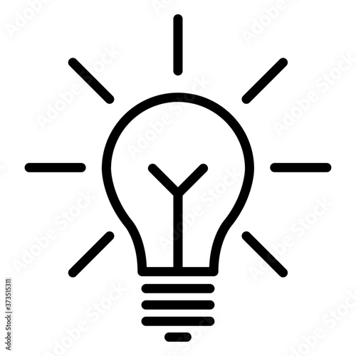 Luminous lights of lamp icon