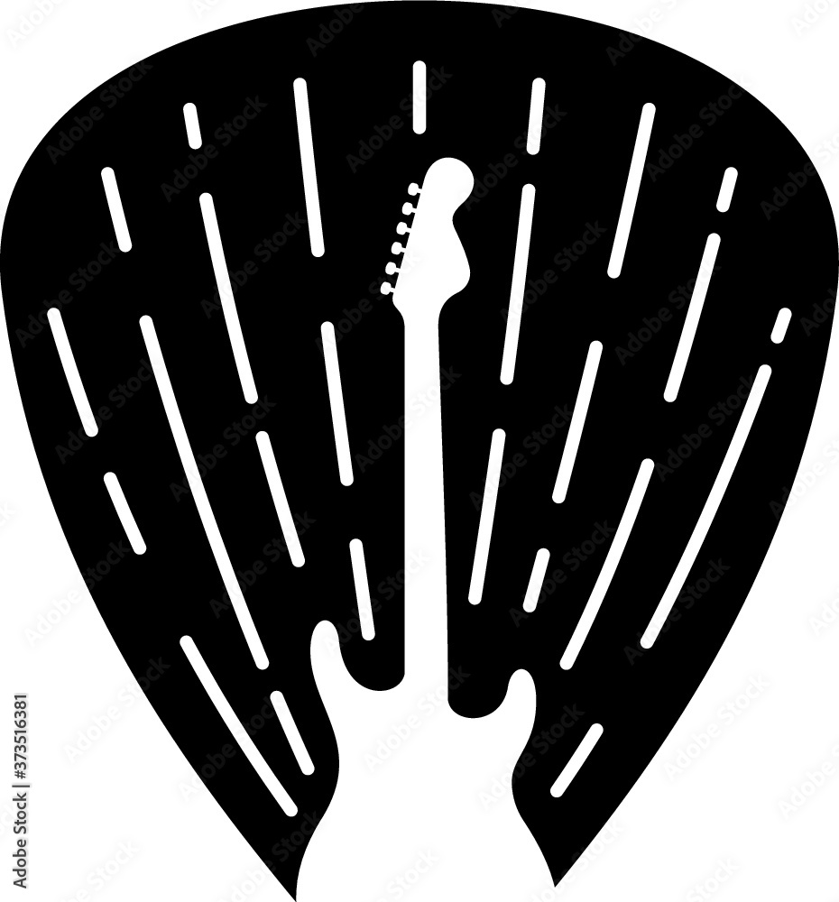Vector illustration of the rock guitar pick