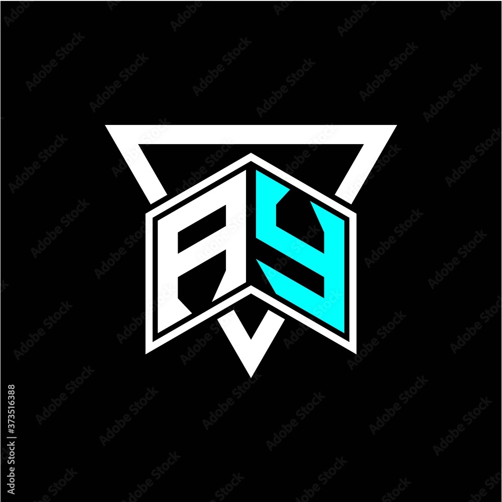 The letter A Y monogram is perfect for game initials, greeting cards, logos, posters and more The letter A Y monogram is perfect for game initials, greeting cards, logos, posters and more