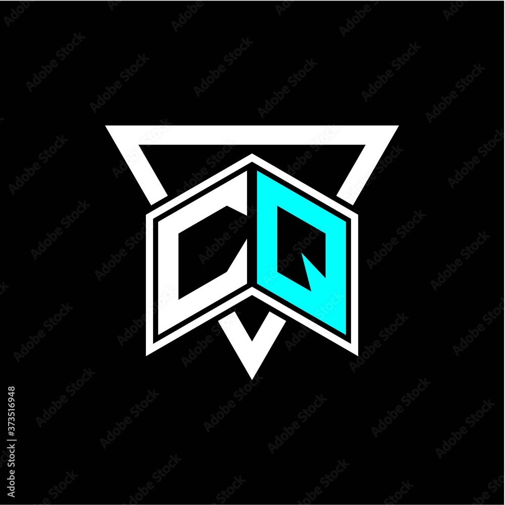 The letter C Q monogram is perfect for game initials, greeting cards, logos, posters and more