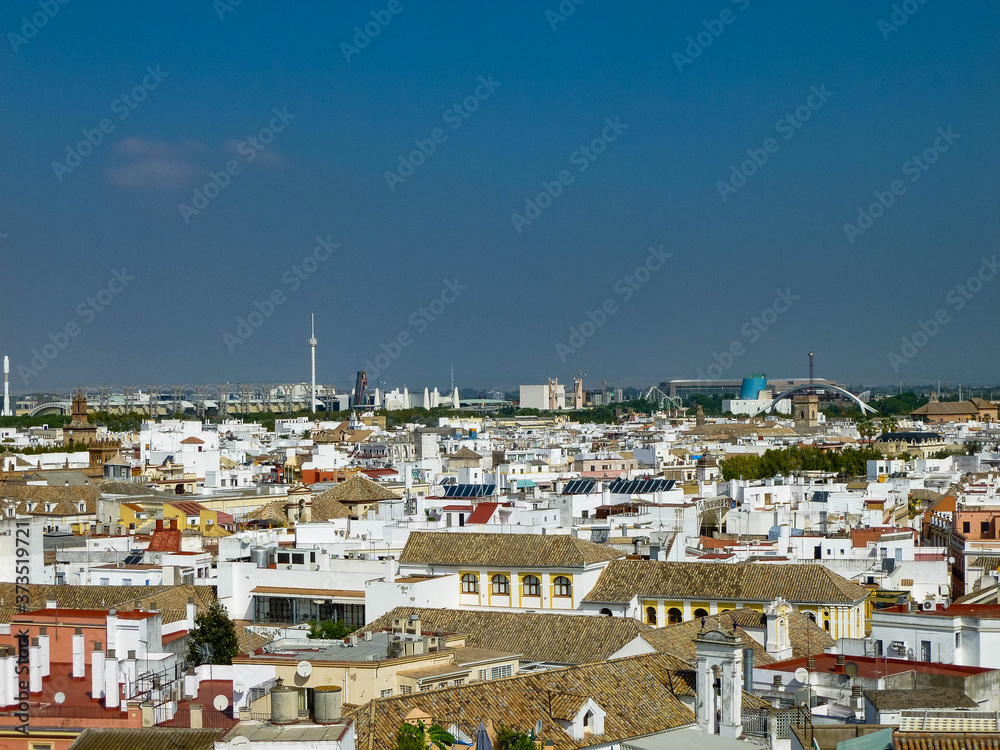 Views of the city from the mushrooms de la Encarnación in Seville