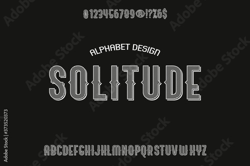 vintage font, typeface vector design, classic lettering, black and white style background