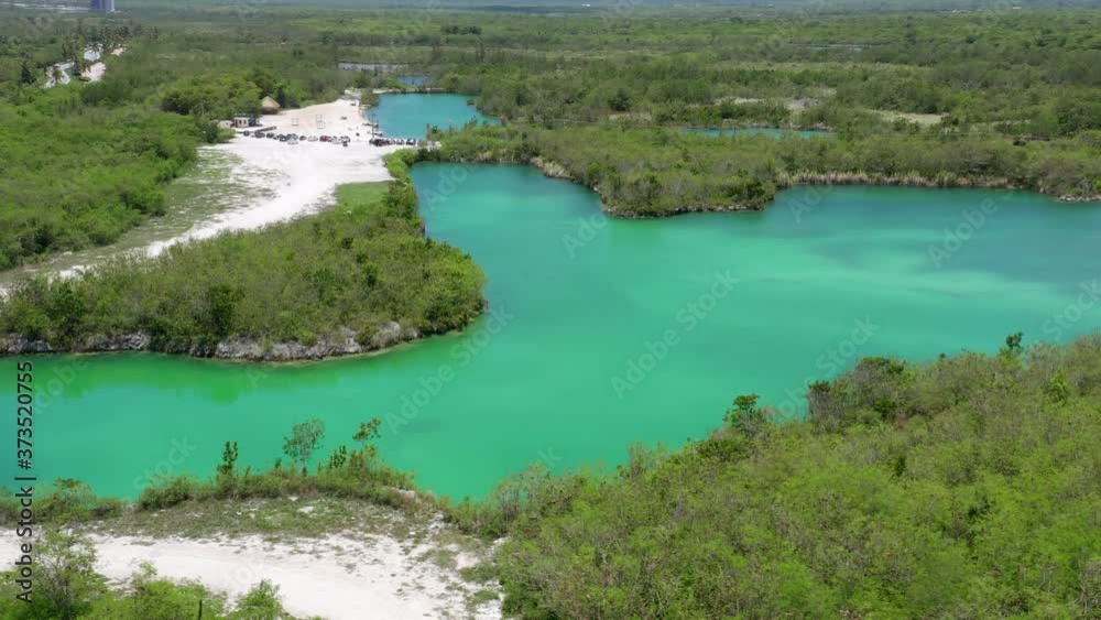 Scenic shot in blue lake cap cana an ideal place to enjoy with the whole family Scenic shot in blue lake cap cana an ideal place to enjoy with the whole family