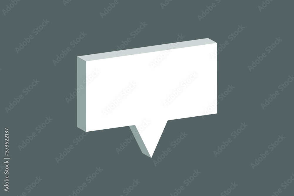 Speech bubble 3d isometric abstract. Speech bubble 3d isometric abstract.