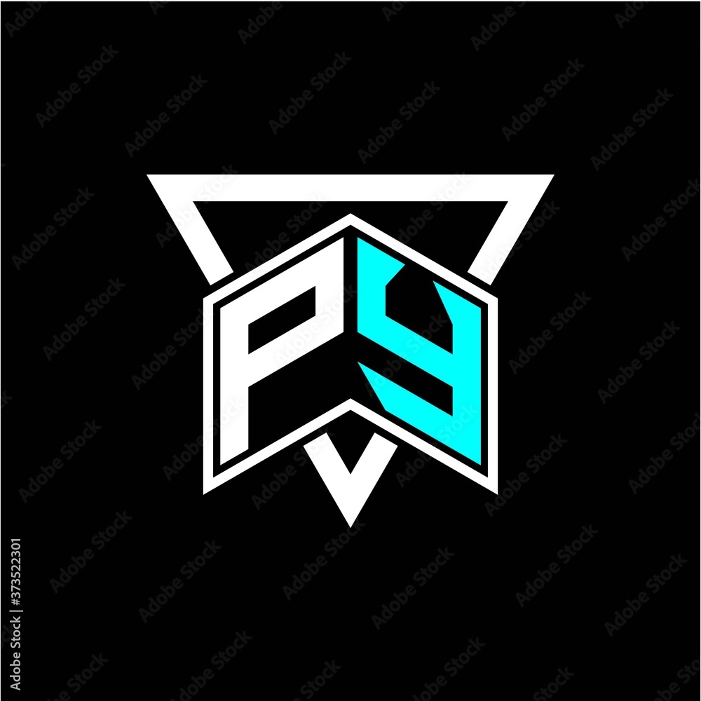 The letter P Y monogram is perfect for game initials, greeting cards, logos, posters and more The letter P Y monogram is perfect for game initials, greeting cards, logos, posters and more