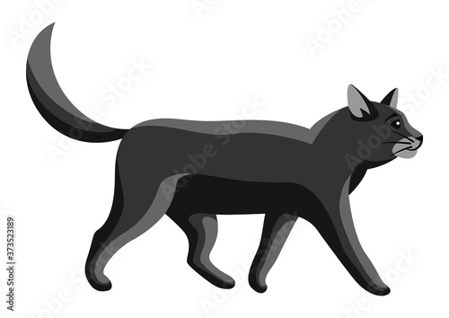 Stylized illustration of going cat.
