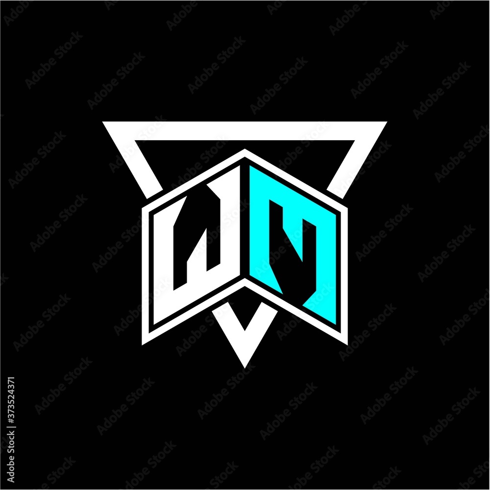 The letter W M monogram is perfect for game initials, greeting cards, logos, posters and more The letter W M monogram is perfect for game initials, greeting cards, logos, posters and more