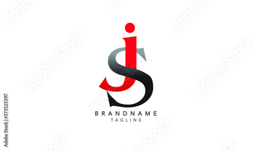 Alphabet letters Initials Monogram logo JS, SJ, J and S